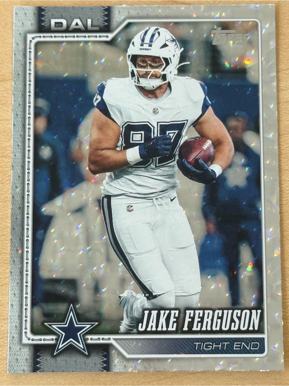 2026 Topps Flagship #55 Jake Ferguson Diamante Foil Cowboys